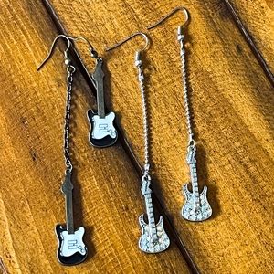 Guitar Drop Earrings [Set of 2]
